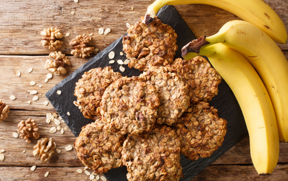 Cookies de Banana com manteiga de castanha de caju