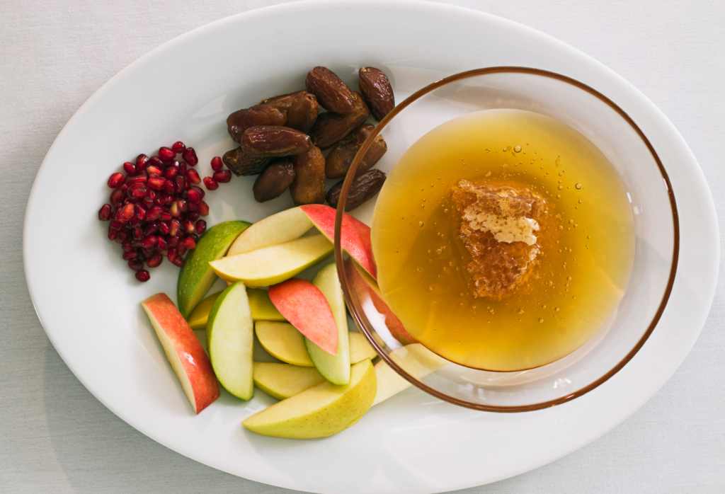 Frutas e mel orgânico para receita de suco detox