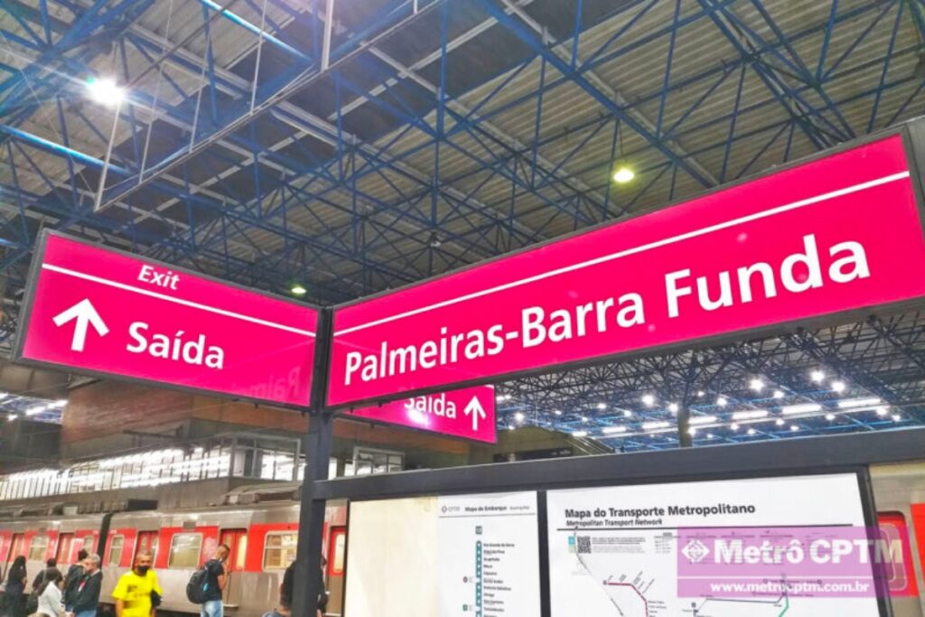 Estação Palmeiras-Barra Funda do metrô CPTM em São Paulo